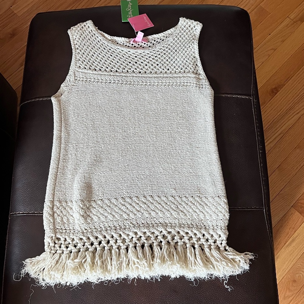 Lilly Pulitzer NWT Gold Limon Sweater Top XS